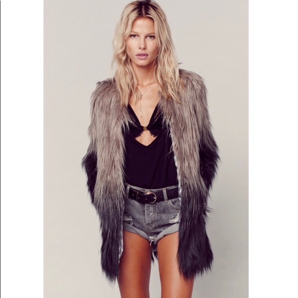Unreal Fur Ombré Wanderlust Jacket size sm… - Picture 1 of 9